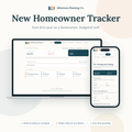 New Homeowner Tracker by Milestone Planning Co., shown on a laptop and phone
